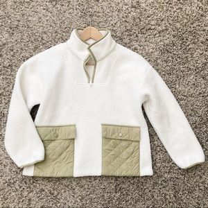 Madewell (Re)Sourced Fleece Popover Jacket XS